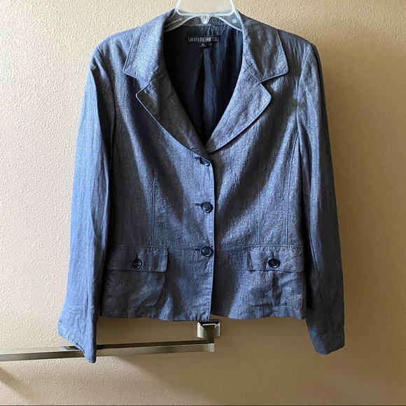 Lafayette 148 New York Jackets & Blazers - 💥3/$15 Lafayette Sparkly Grayish Blue Blazer